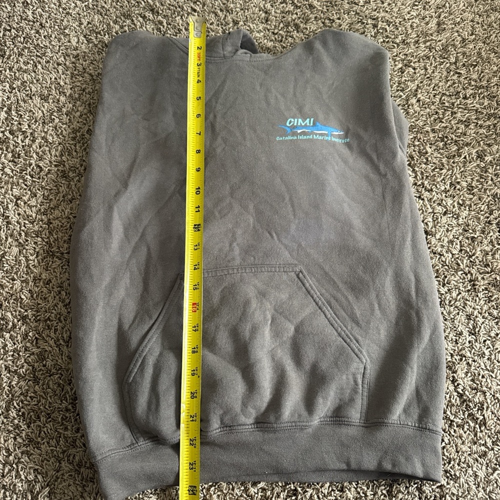 Gildan Gray Hoodie with Blue Logo